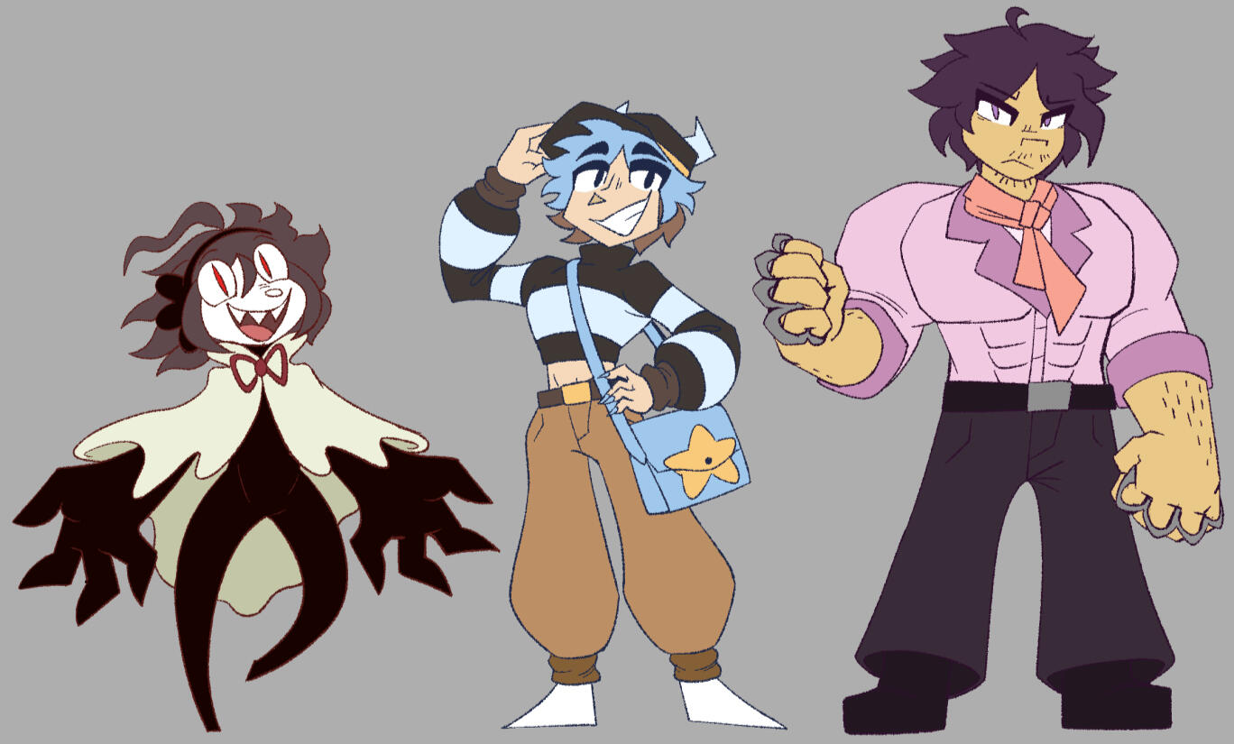 "DEATH ROAD" - Main Character Lineup (Flat Colors)